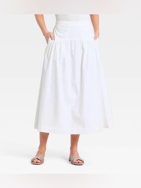 NWT Target White Midi Skirt